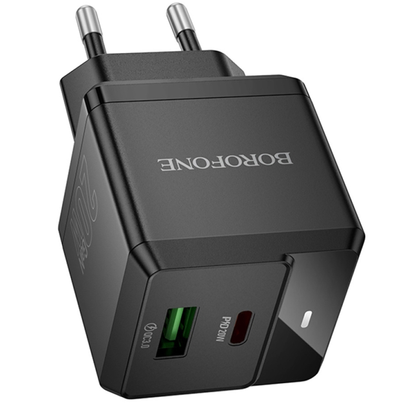 СЗУ Borofone BN19 Intenso PD20W+QC3.0 (1USB-A/1C) на картинке №4
