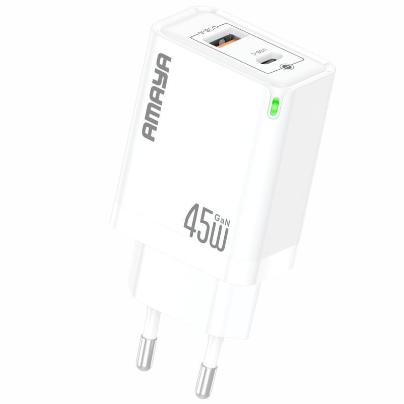 Уценка СЗУ Amaya E45D PD45W+QC3.0 GaN (1USB-A/1C), купить оптом с доставкой