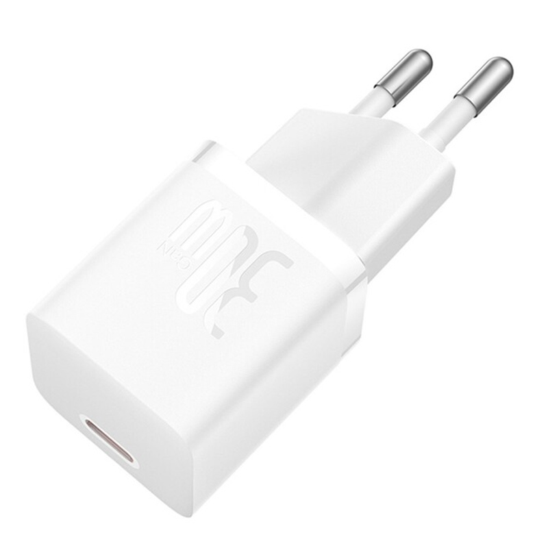 Уцінка МЗП Baseus GaN5 Fast Charger (mini) PD30W (1USB-C) (CCGN070), Пошкоджена упаковка / White, купити оптом з доставкою