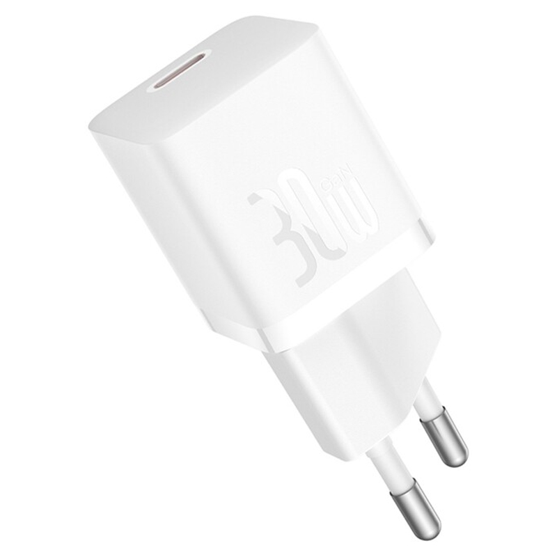 Уцінка МЗП Baseus GaN5 Fast Charger (mini) PD30W (1USB-C) (CCGN070), Пошкоджена упаковка / White 2, купити оптом з доставкою