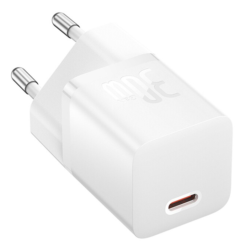Уцінка МЗП Baseus GaN5 Fast Charger (mini) PD30W (1USB-C) (CCGN070), Пошкоджена упаковка / White 3, купити оптом з доставкою