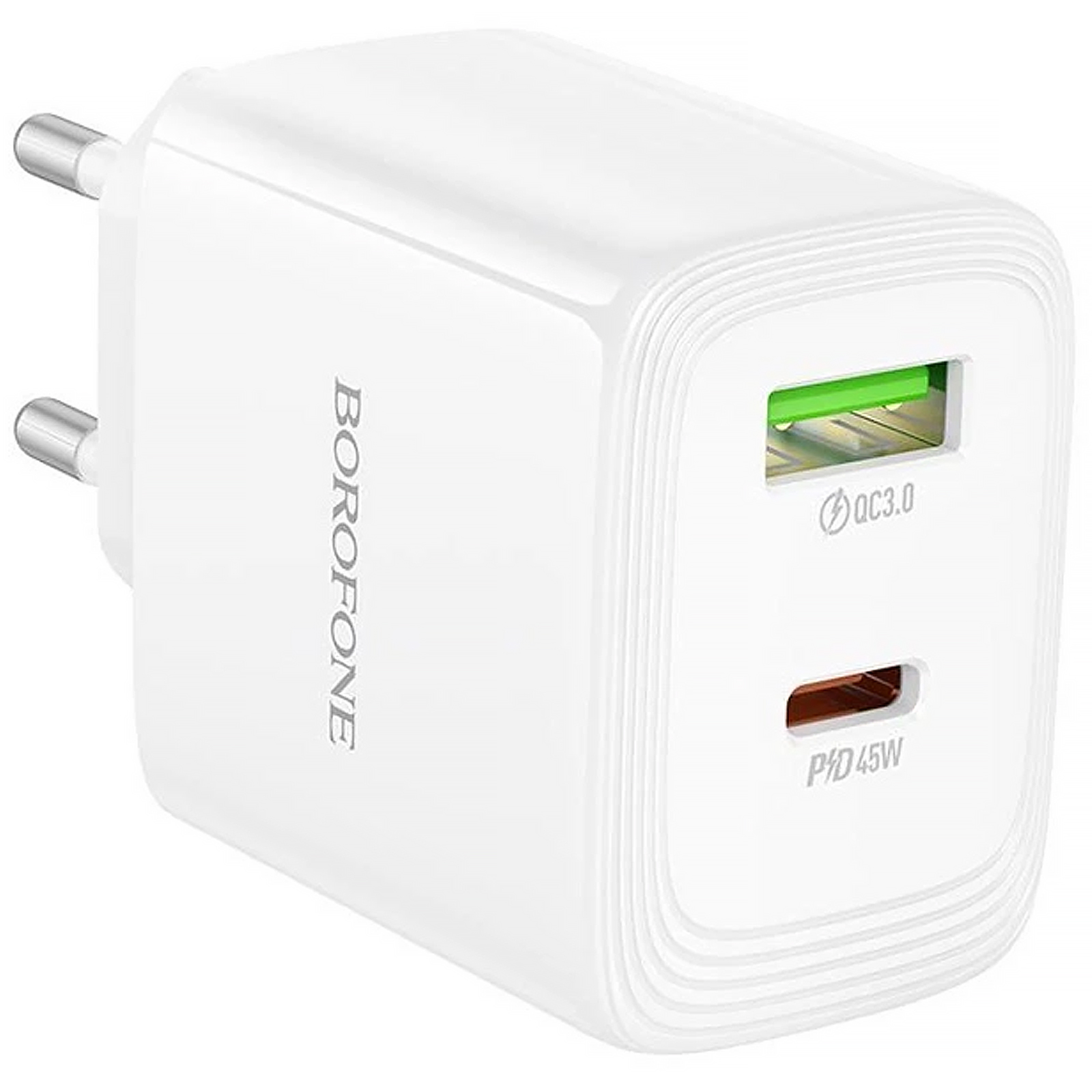 СЗУ Borofone BAS93A Cloud PD30W+QC3.0 (1USB-A/1C), White 2, купить оптом с доставкой