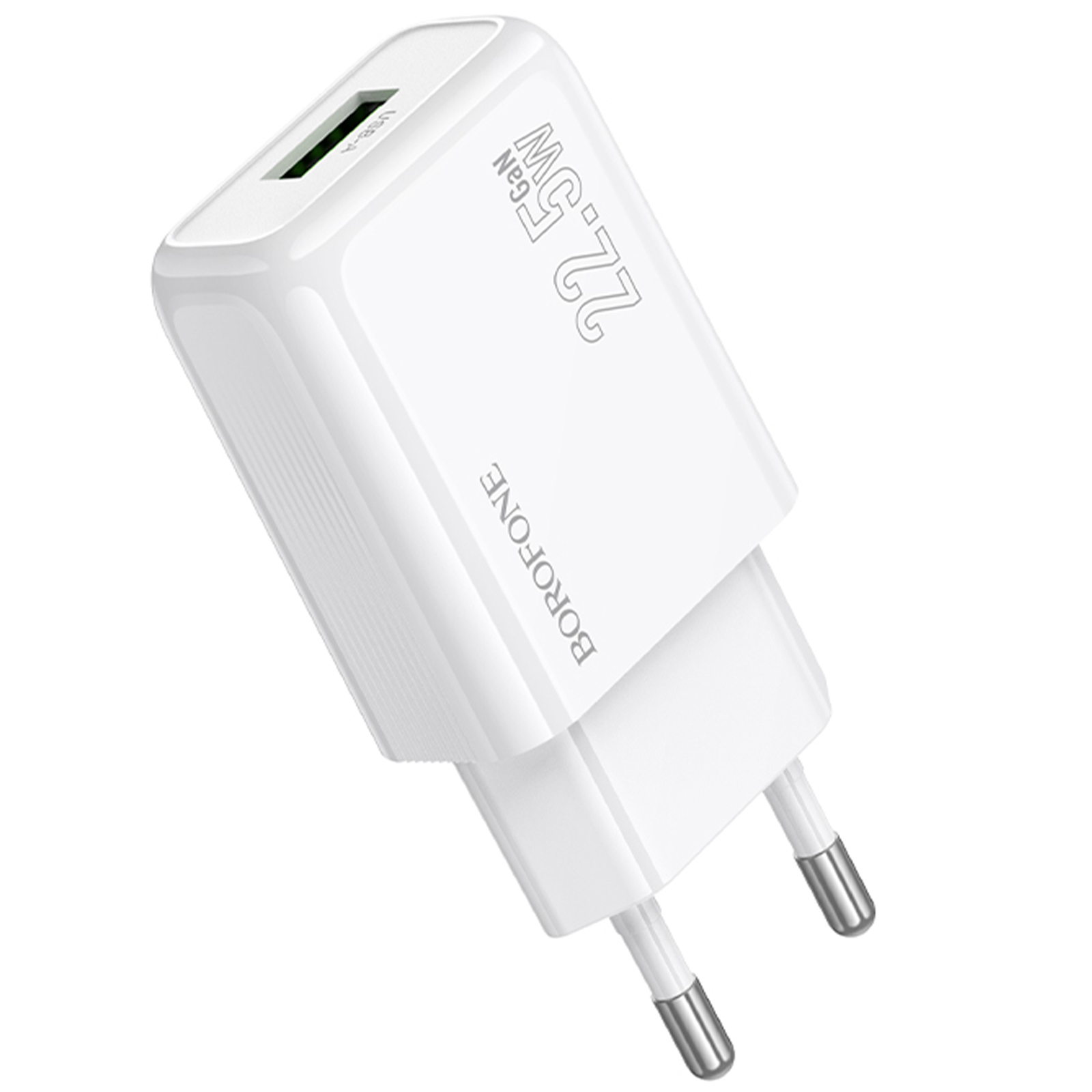 СЗУ Borofone BAS91A Cloud QC3.0 22.5W (1USB-A), White 4, купить оптом с доставкой