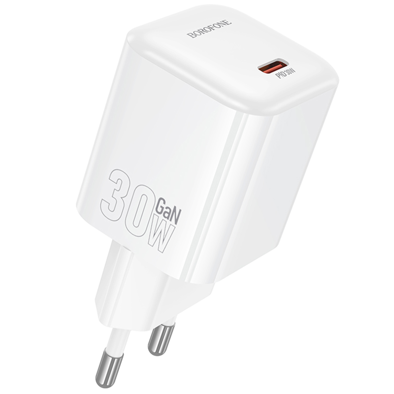 СЗУ Borofone BN34 Mini PD30W (1USB-C), White, купить оптом с доставкой