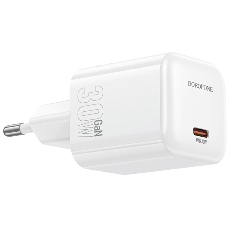 СЗУ Borofone BN34 Mini PD30W (1USB-C), White 3, купить оптом с доставкой