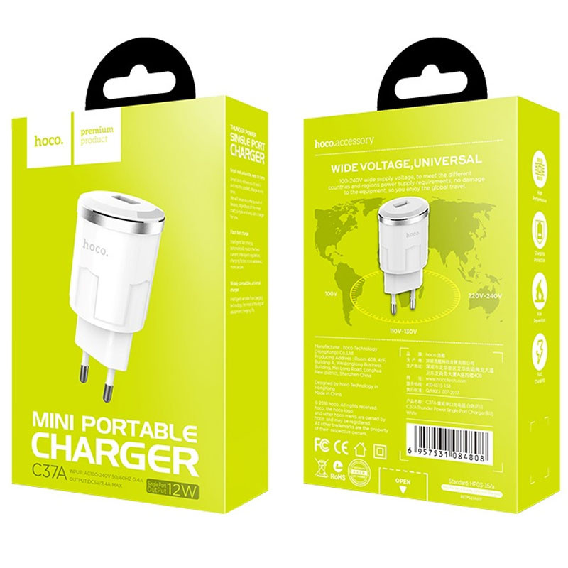 МЗП Hoco C37A 2.4A 1USB дивитися фото №6