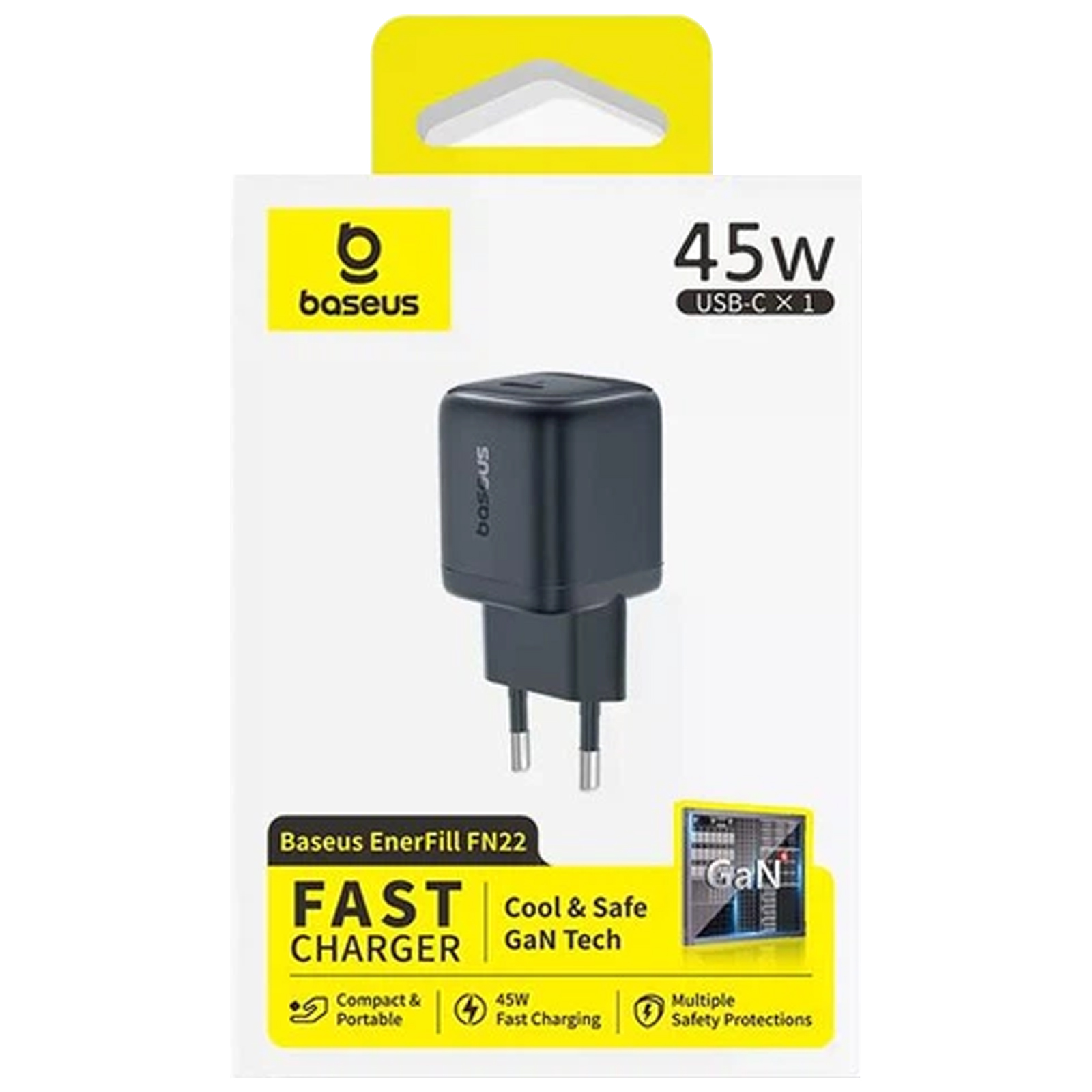 МЗП Baseus EnerFill FN22 Fast Charger PD45W (1USB-C) (E01233), Cosmic Black 1, купити оптом з доставкою