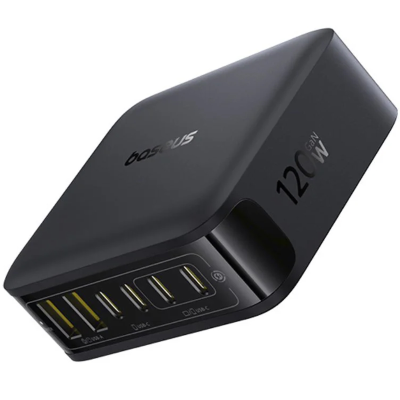 МЗП Baseus EnerFill FH21 PD120W+QC3.0 6in1 (2USB-A/4C) (E0120T), Cosmic Black 1, купити оптом з доставкою