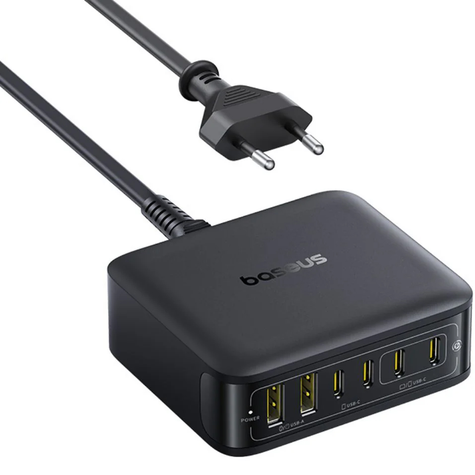 МЗП Baseus EnerFill FH21 PD120W+QC3.0 6in1 (2USB-A/4C) (E0120T), Cosmic Black 2, купити оптом з доставкою