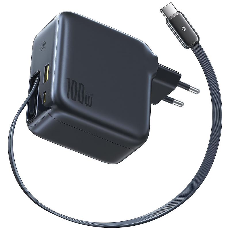 МЗП Baseus EnerCore CJ11 PD100W+QC3.0 with retractable cable (1USB-A/2C) (E0120M), купити оптом з доставкою