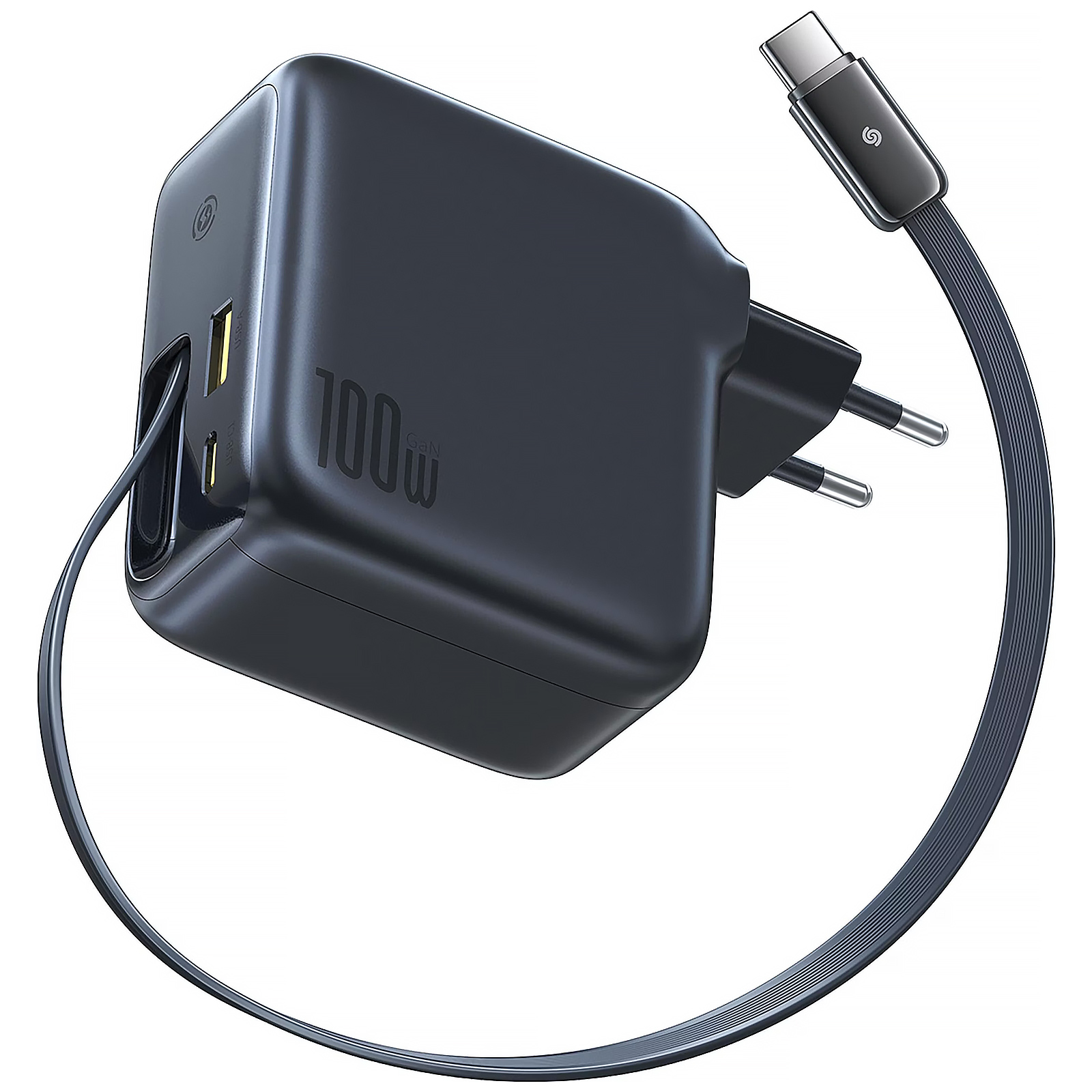 МЗП Baseus EnerCore CJ11 PD100W+QC3.0 with retractable cable (1USB-A/2C) (E0120M), купити оптом з доставкою