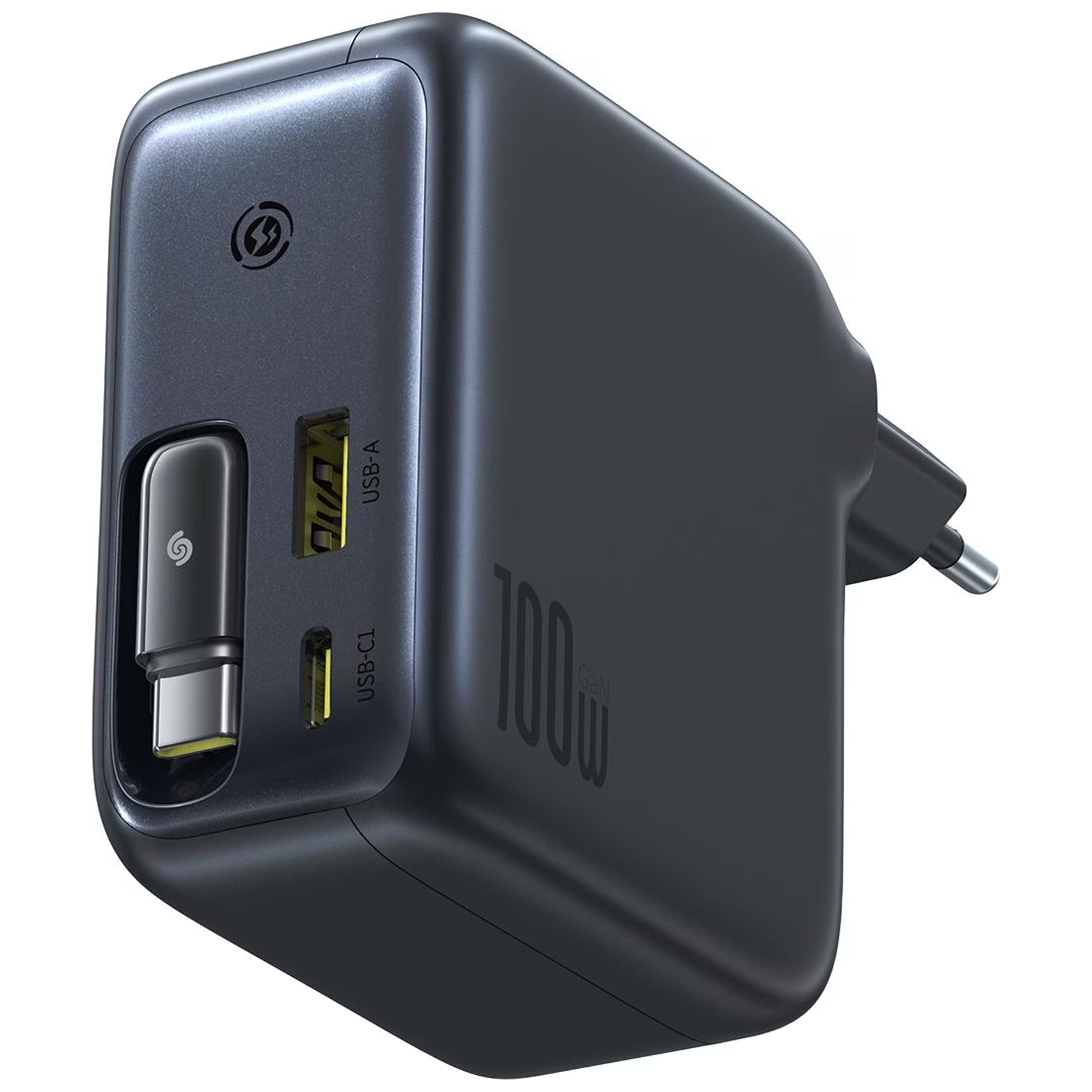 МЗП Baseus EnerCore CJ11 PD100W+QC3.0 with retractable cable (1USB-A/2C) (E0120M), Cluster Black 3, купити оптом з доставкою
