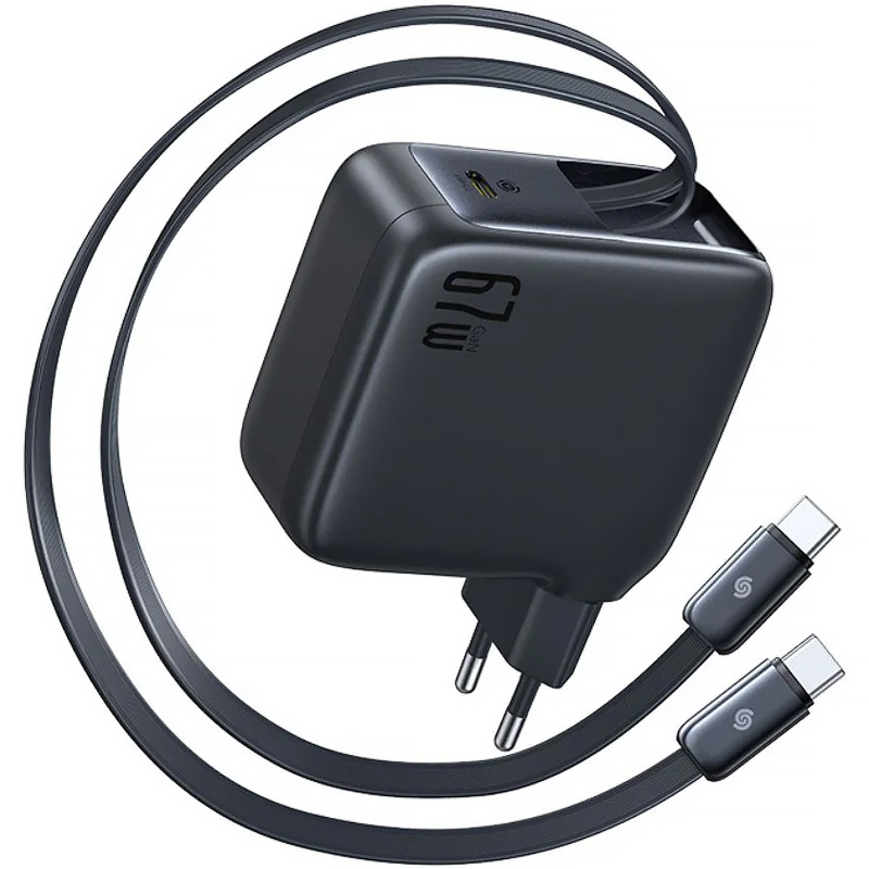 МЗП Baseus EnerCore CJ21 PD67W with retractable cables (3USB-C) (E0121D), купити оптом з доставкою