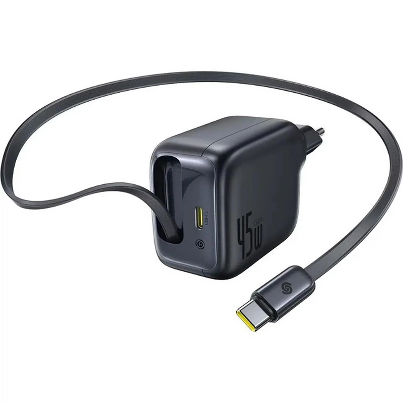 МЗП Baseus EnerCore CJ11 PD45W with retractable cable (2USB-C) (E0120G), Cosmic Black 1, купити оптом з доставкою