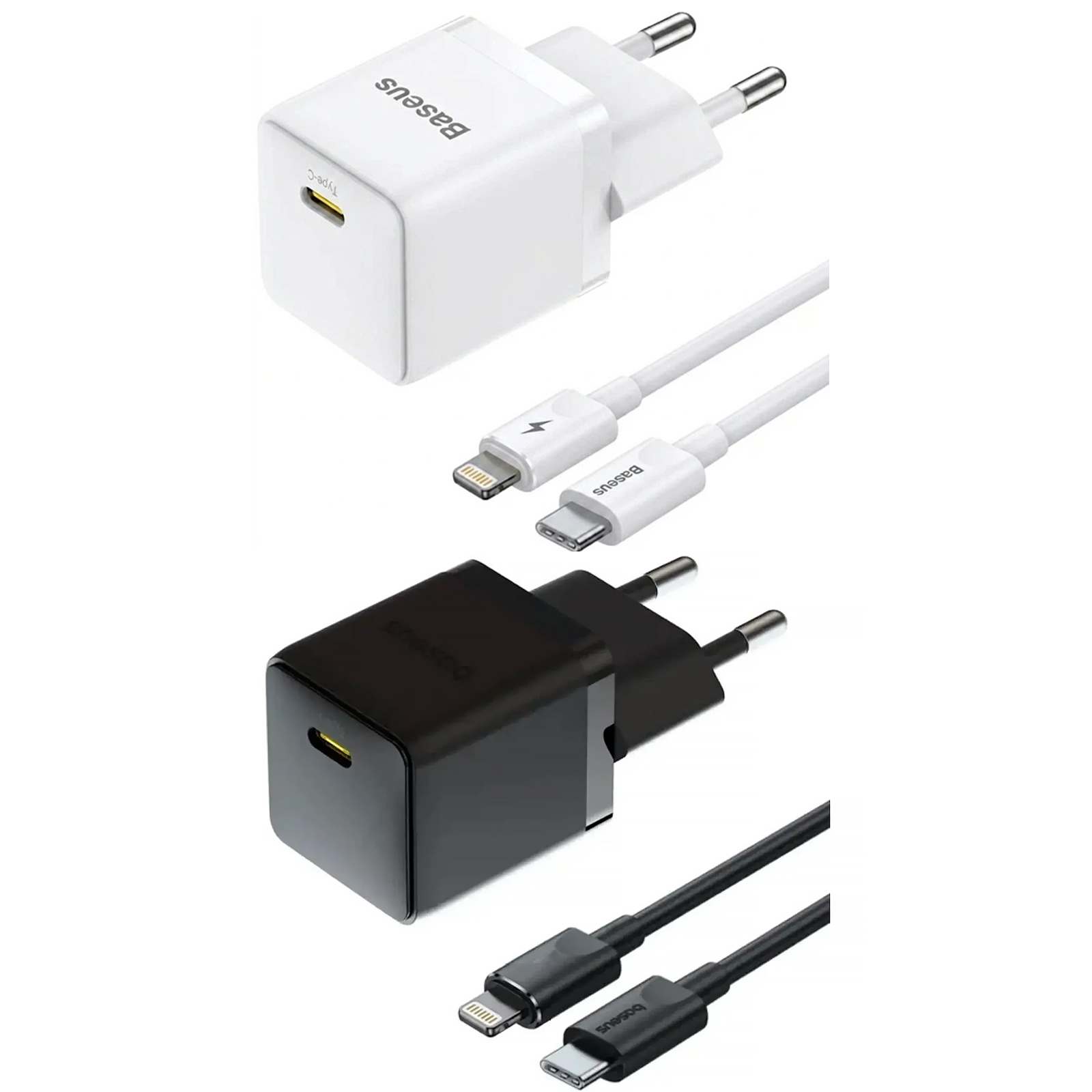 МЗП Baseus Palm Fast Charger 20W (1USB-C) + кабель Type-C to Lightning (E01164), купити оптом з доставкою