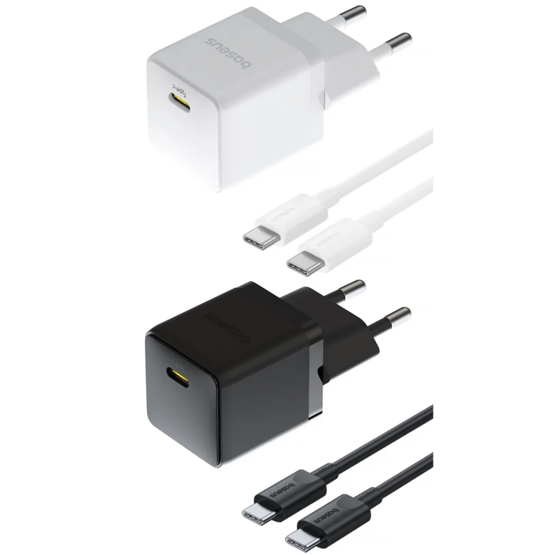 МЗП Baseus Palm Fast Charger 20W (1USB-C) + кабель Type-C to Type-C (P10111602), купити оптом з доставкою
