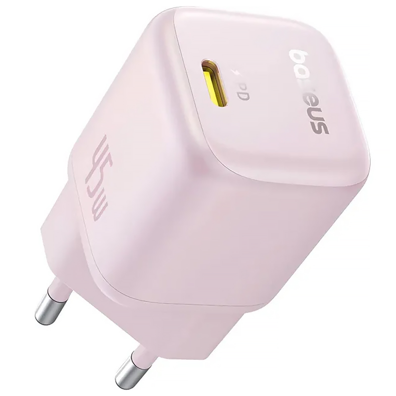 МЗП Baseus PicoGo GaN Fast Charger 45W (1USB-C) (P10176800), Baby Pink 1, купити оптом з доставкою
