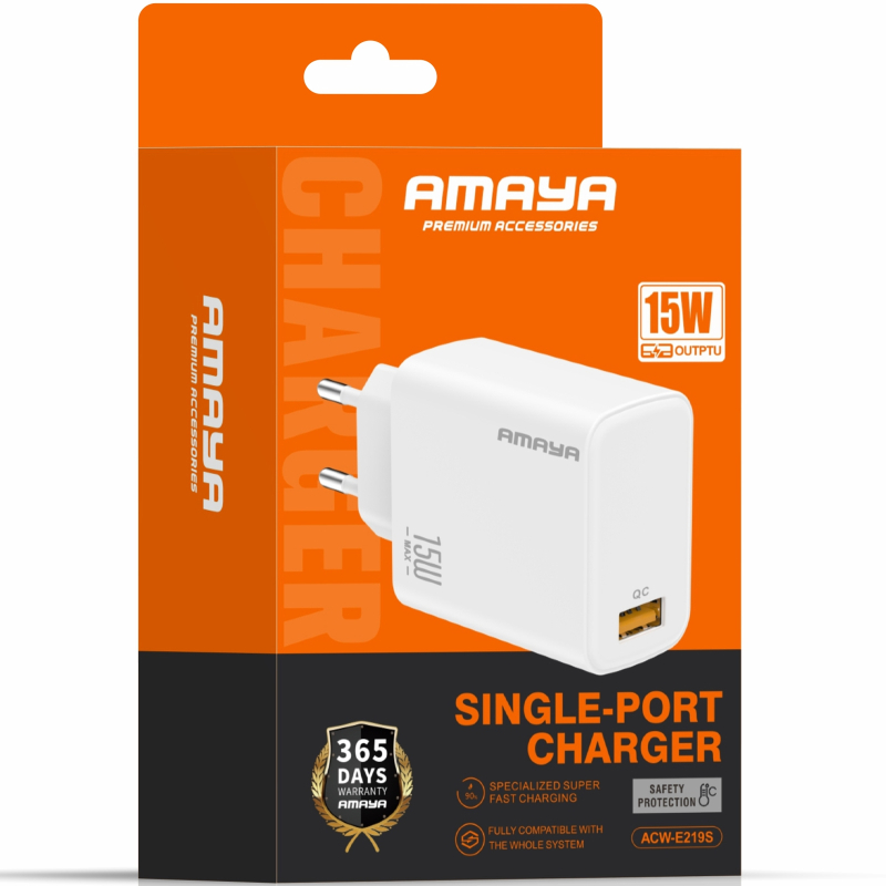 СЗУ Amaya E219S QC3.0 15W (1USB-A) на картинке №2