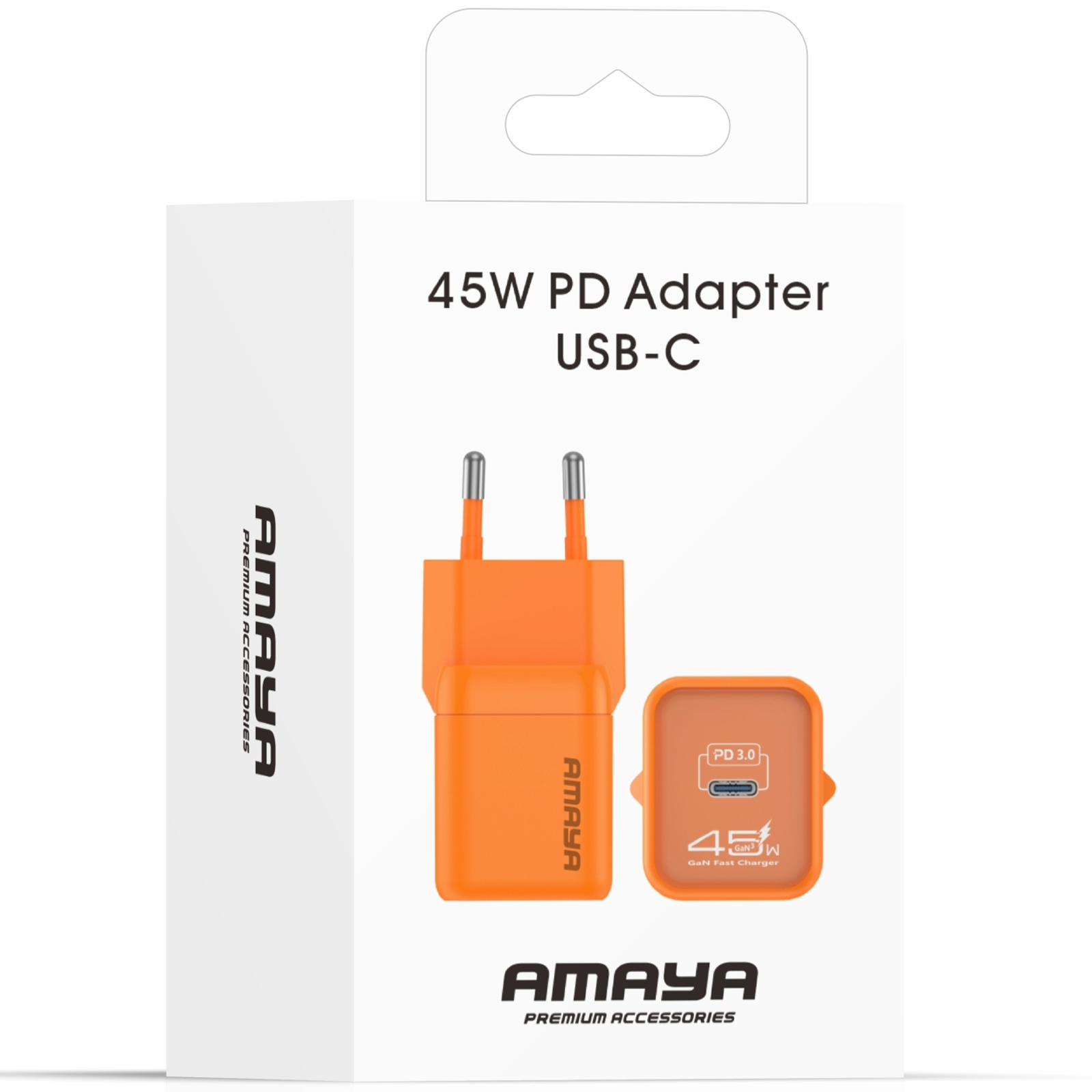 СЗУ Amaya E450S PD45W GaN (1USB-C), Orange 1, купить оптом с доставкой