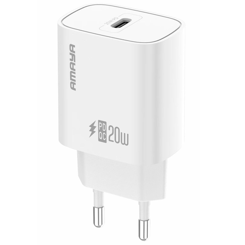 СЗУ Amaya E75D PD20W (1USB-C), White, купить оптом с доставкой