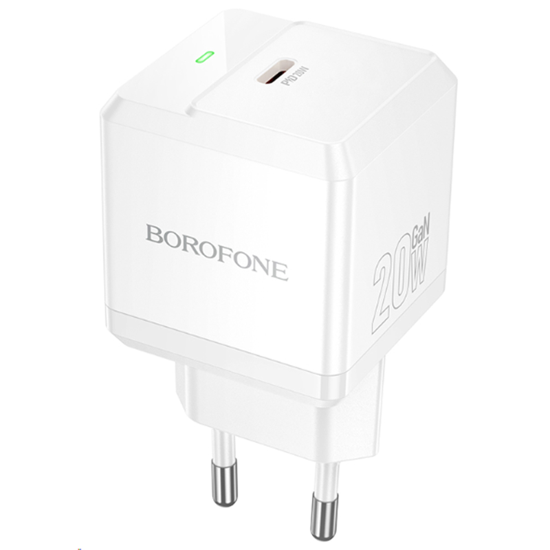 Уцінка МЗП Borofone BN18 Intenso PD20W (1USB-C), Пошкоджена упаковка / White, купити оптом з доставкою