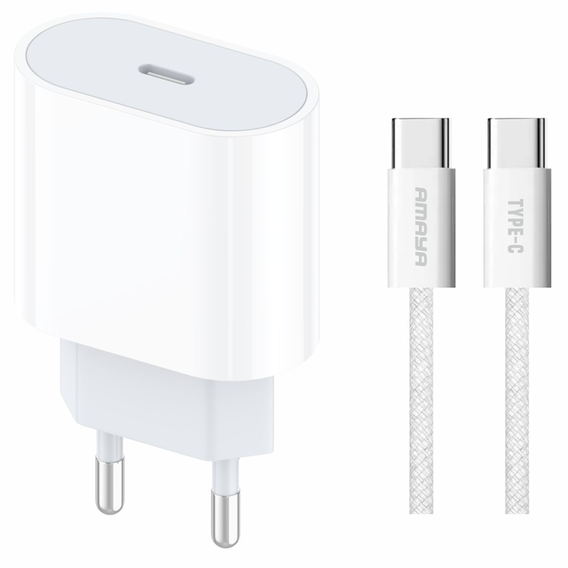 Уцінка МЗП Amaya E69S PD35W (1USB-C) + кабель Type-C to Type-C, купити оптом з доставкою