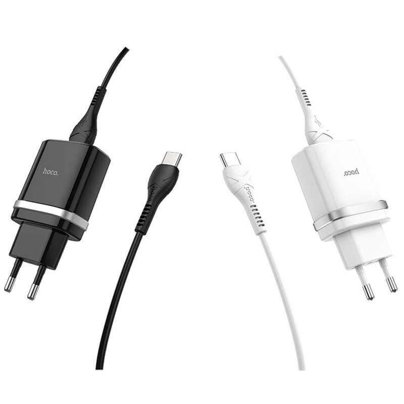 МЗП Hoco C12Q Smart QC3.0 3A (1USB-A) + кабель USB to Type-C, купити оптом з доставкою