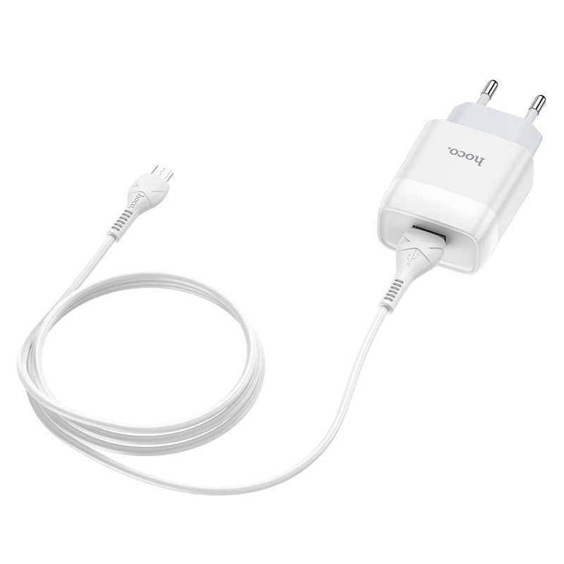 МЗП Hoco C72A Glorious 2.1A (1USB-A) + кабель USB to MicroUSB на малюнкі №3
