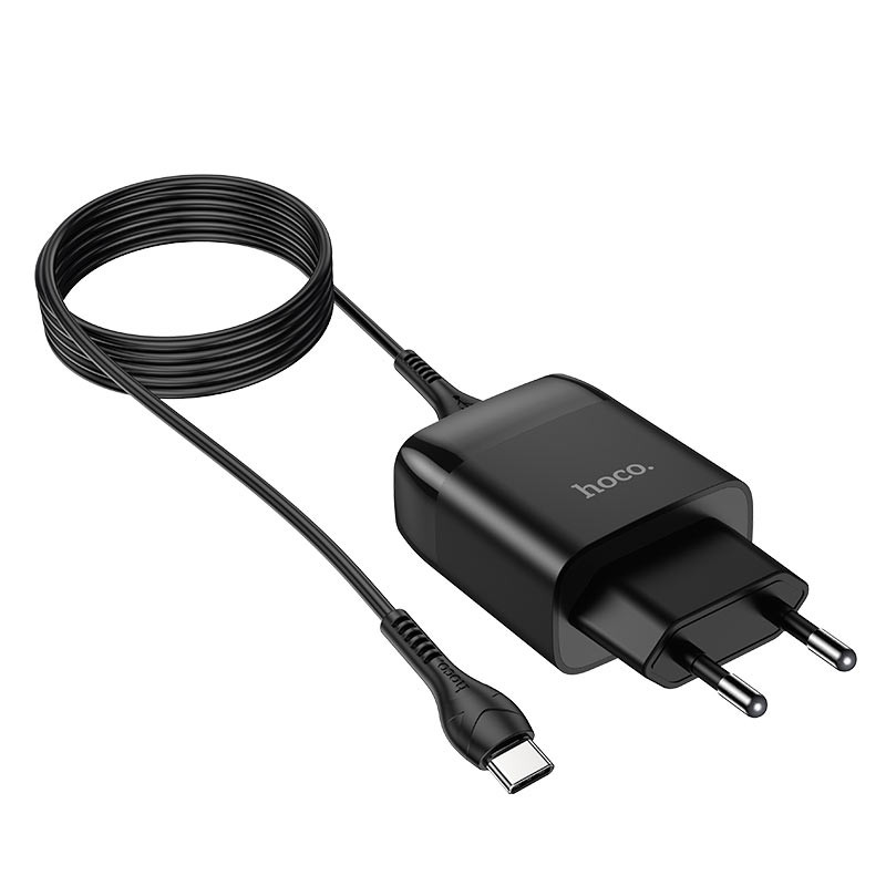 МЗП Hoco C72Q Glorious QC3.0 18W (1USB-A) + кабель USB to Type-C на малюнкі №3