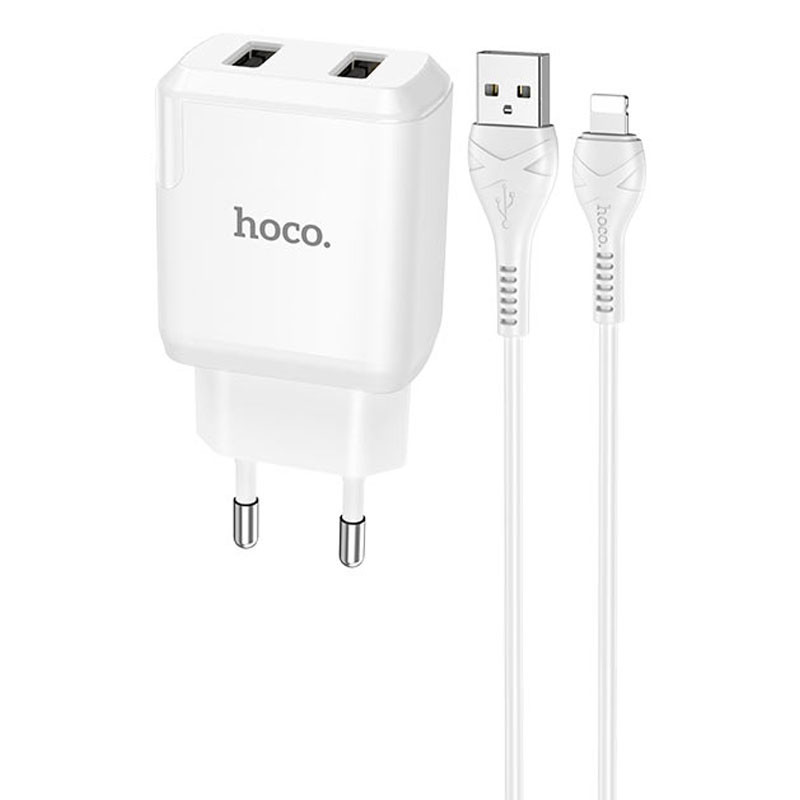 МЗП HOCO N7 (2USB/2,1A) + USB - Lightning дивитися фото №1