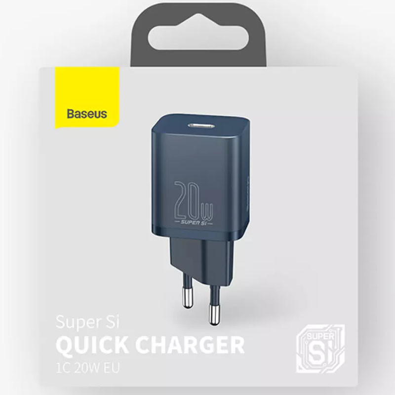 МЗП Baseus Super Si Quick Charger 20W (1USB-C) (CCSUP-B) на малюнкі №3