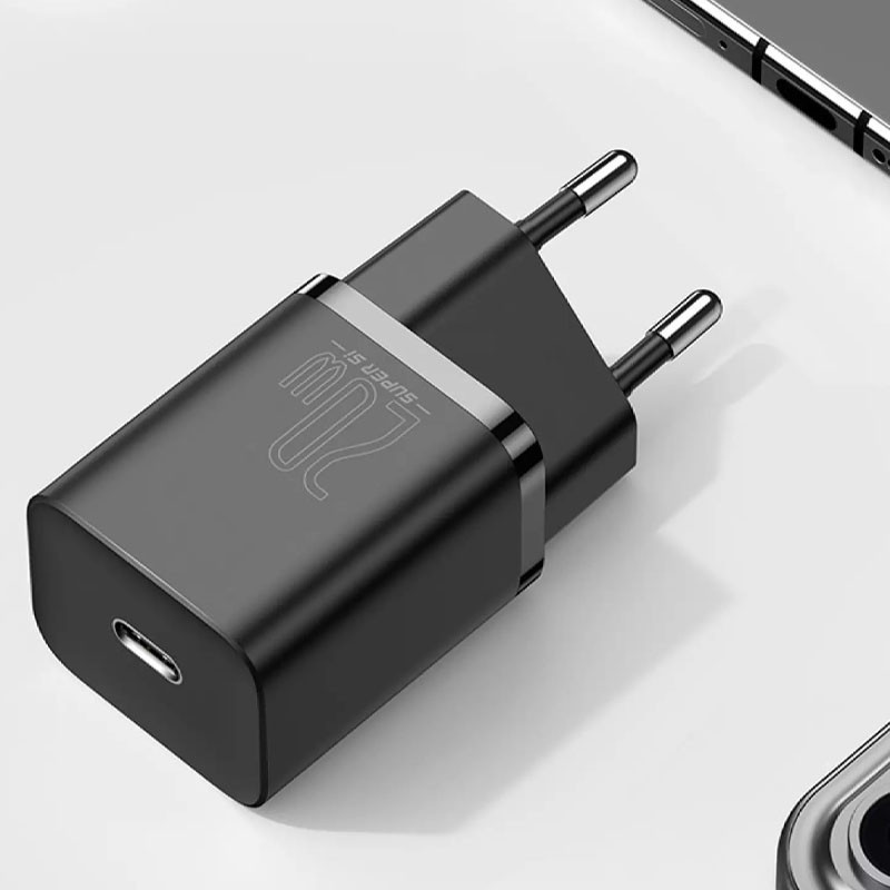 МЗП Baseus Super Si Quick Charger 20W (1USB-C) (CCSUP-B) на малюнкі №2