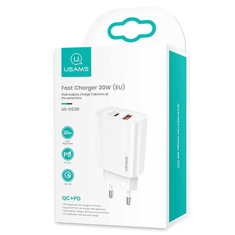МЗП Usams US-CC121 T35 QC3.0 + PD3.0 20W дивитися фото №4