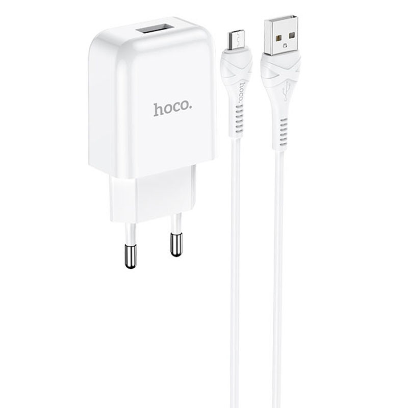 МЗП HOCO N2 (1USB/2.1A) + USB - MicroUSB дивитися фото №1