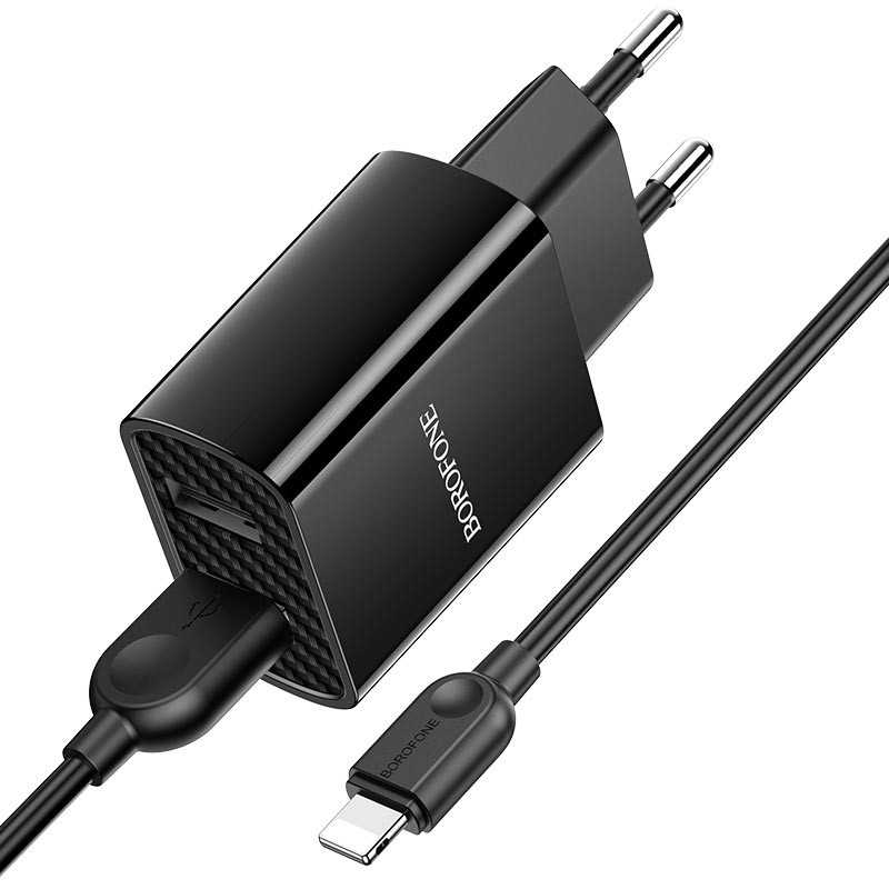 МЗП Borofone BA53A Powerway (2USB/2.1A) + Lightning Зображення №3 МЗП Borofone BA53A Powerway (2USB/2.1A) + Lightning дивитися фото №3