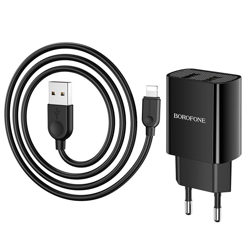 МЗП Borofone BA53A Powerway (2USB/2.1A) + Lightning Зображення №4 МЗП Borofone BA53A Powerway (2USB/2.1A) + Lightning дивитися фото №4
