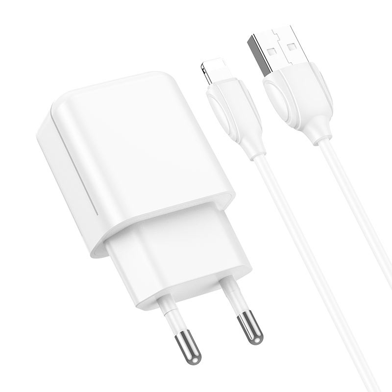 МЗП Borofone BA64A Single port + Lightning Зображення №2 МЗП Borofone BA64A Single port + Lightning дивитися фото №2