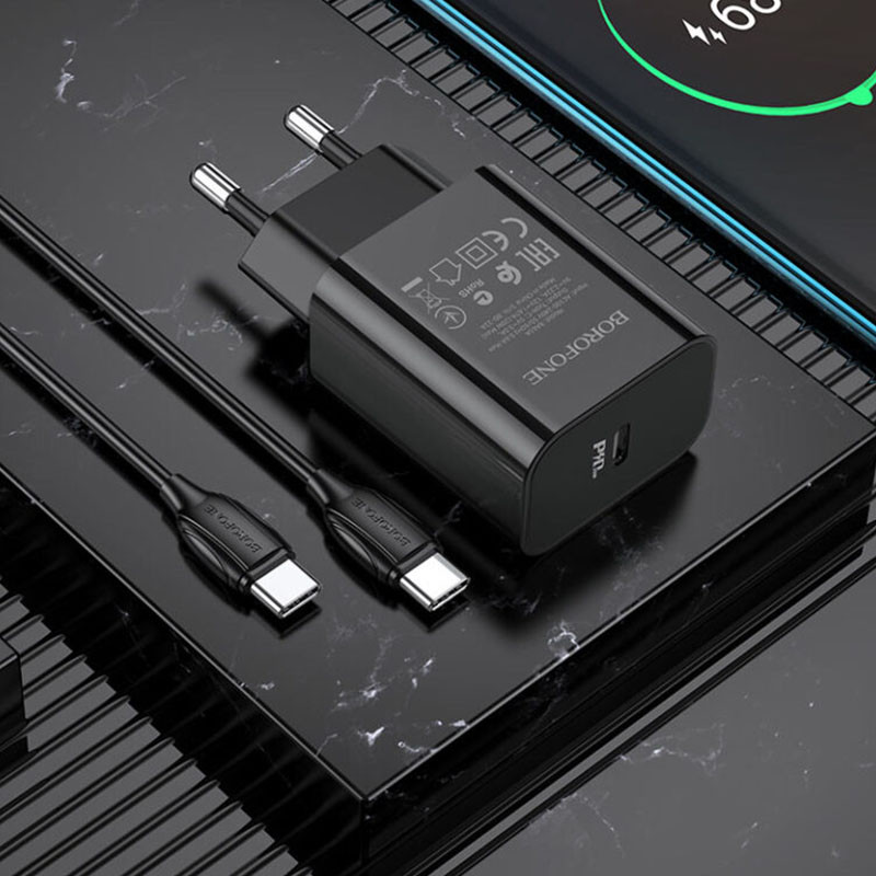 МЗП Borofone BA65A Single port PD20W + Type-C + Type-C дивитися фото №4