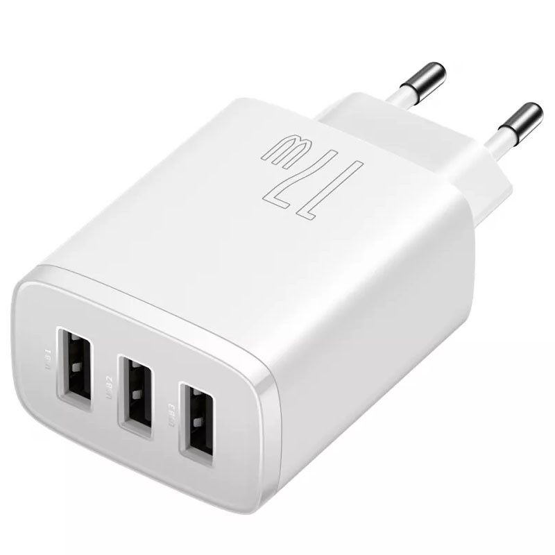 МЗП Baseus Compact 17W (3USB-A) (CCXJ02) на малюнкі №1