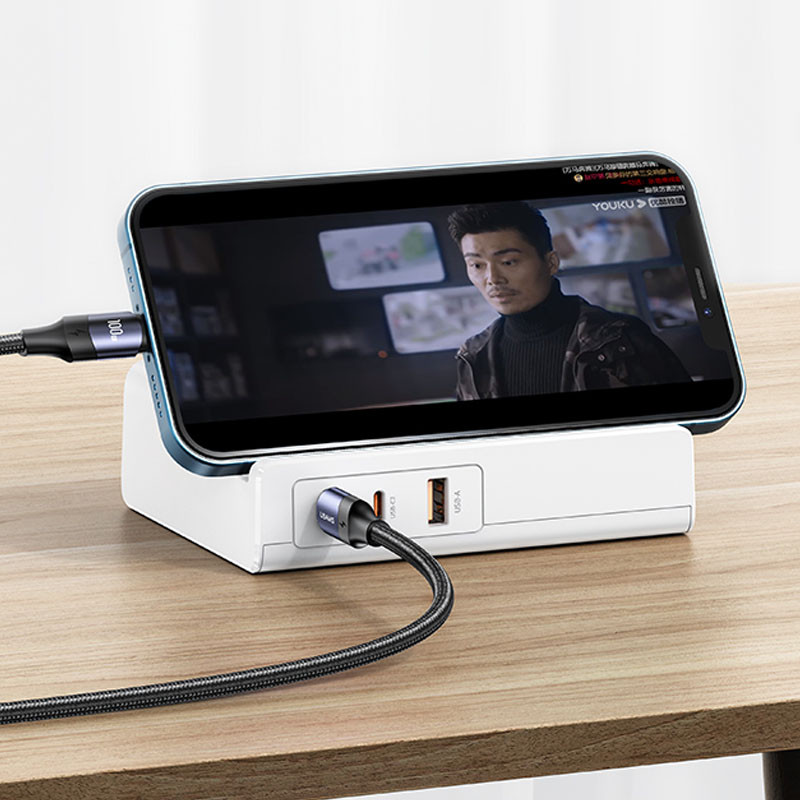 МЗП Usams US-CC160 P1 65W Super Si Fast Charging USB Extension Socket дивитися фото №4