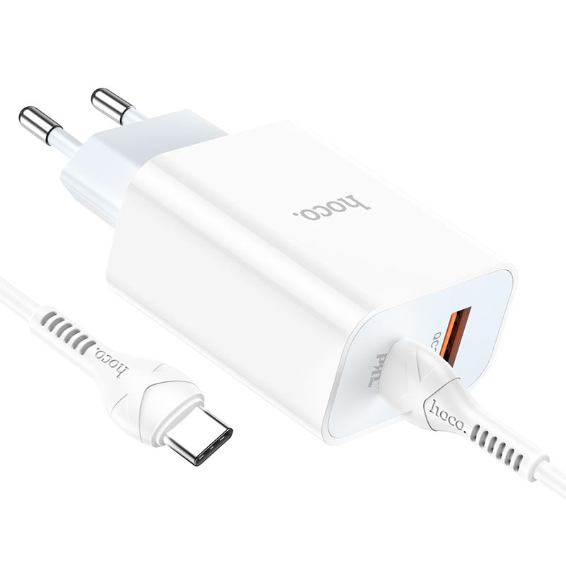 МЗП HOCO C97A PD20W+QC3.0 (1USB/1Type-C/3A) + Type-C to Type-C дивитися фото №3