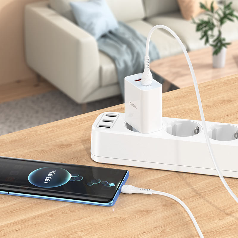 МЗП HOCO C97A PD20W+QC3.0 (1USB/1Type-C/3A) + Type-C to Type-C дивитися фото №7