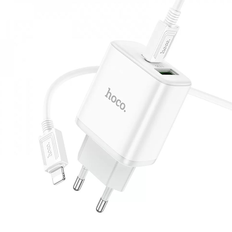 МЗП Hoco C105A Stage PD20W+QC3.0 (1USB-A/1C) + кабель Type-C to Lightning на малюнкі №3