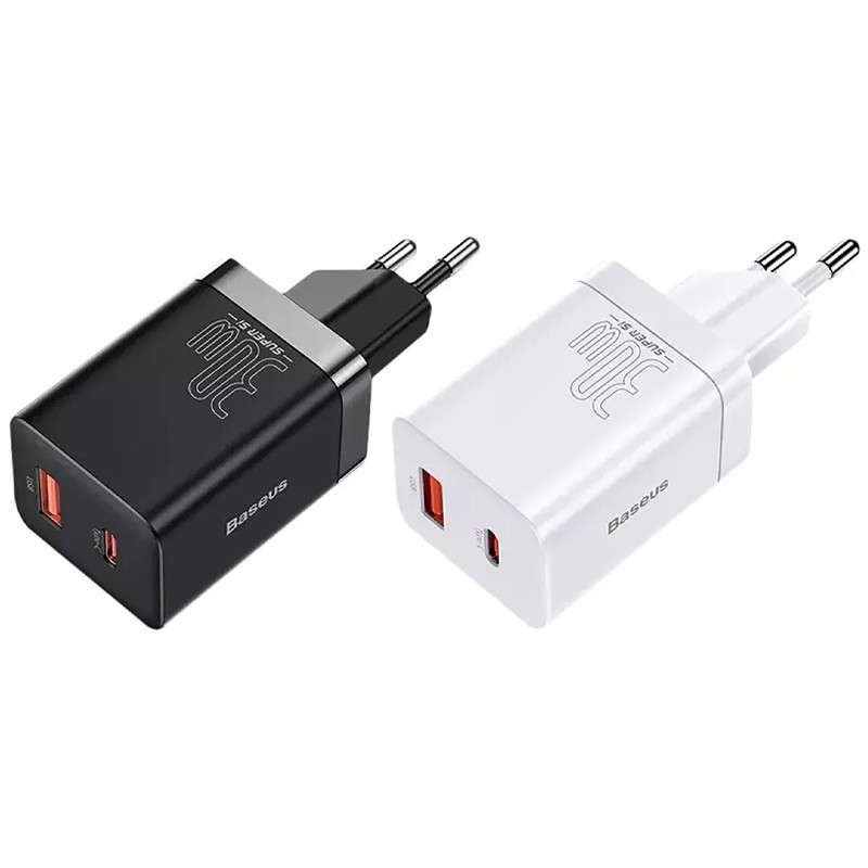 МЗП Baseus Super Si Pro Quick Charger 30W (1USB-A/1C) (CCSUPP-E), купити оптом з доставкою