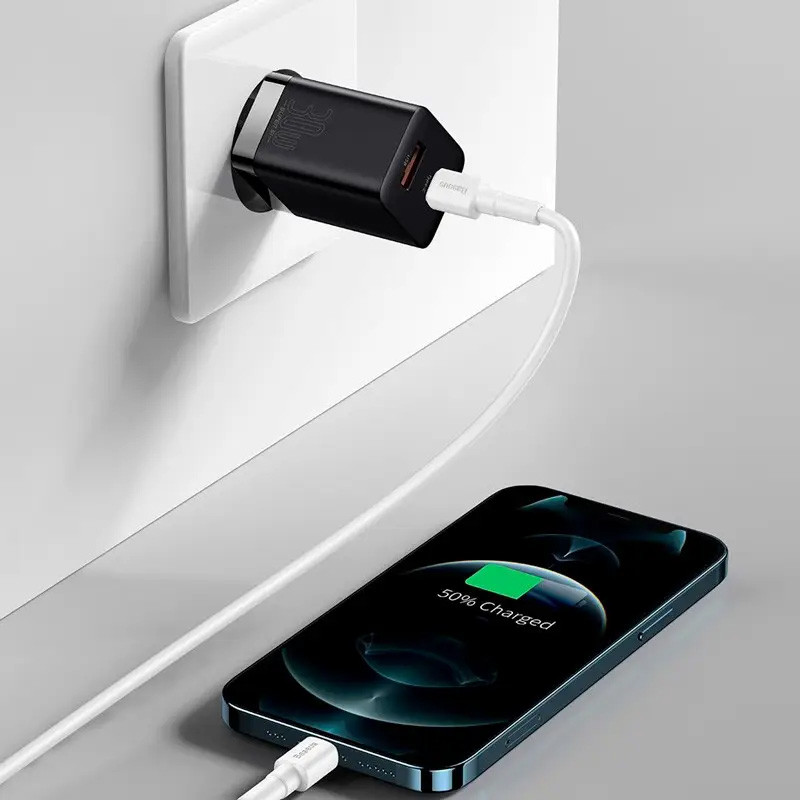 МЗП Baseus Super Si Pro Quick Charger 30W (1USB-A/1C) (CCSUPP-E) на малюнкі №7