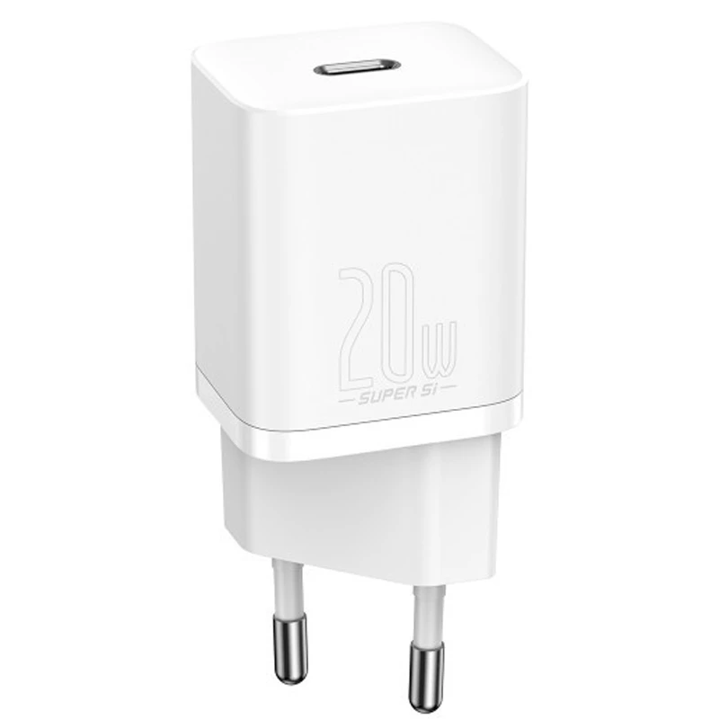 СЗУ Baseus Super Si Quick Charger 20W (1USB-C) + кабель Type-C to Lightning (TZCCSUP-B), Белый 1, купить оптом с доставкой