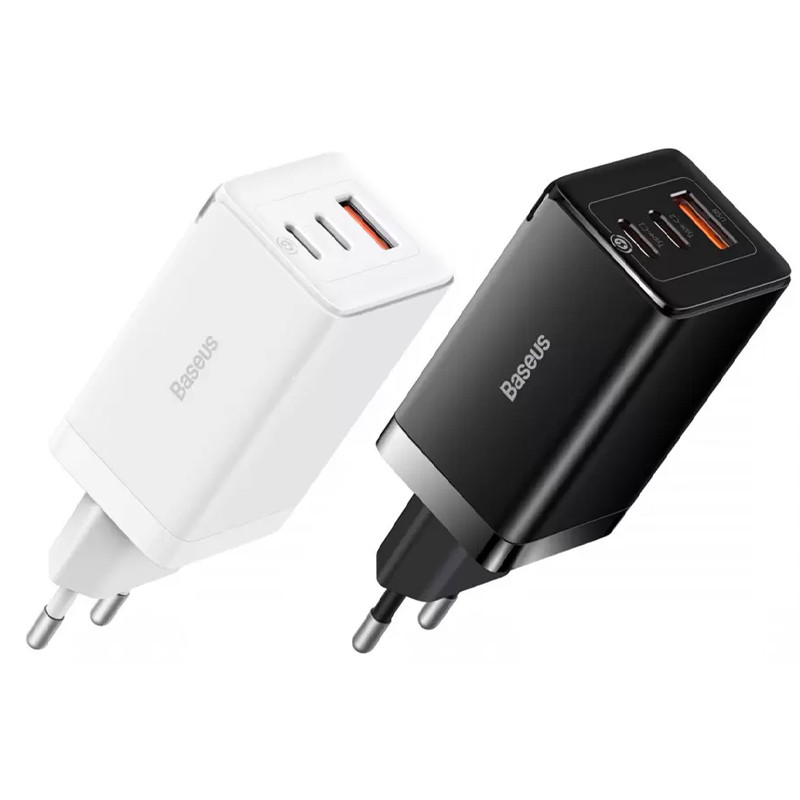 МЗП Baseus GaN5 Pro 65W 2Type-C+USB 100W EU (CCGP12020), купити оптом з доставкою