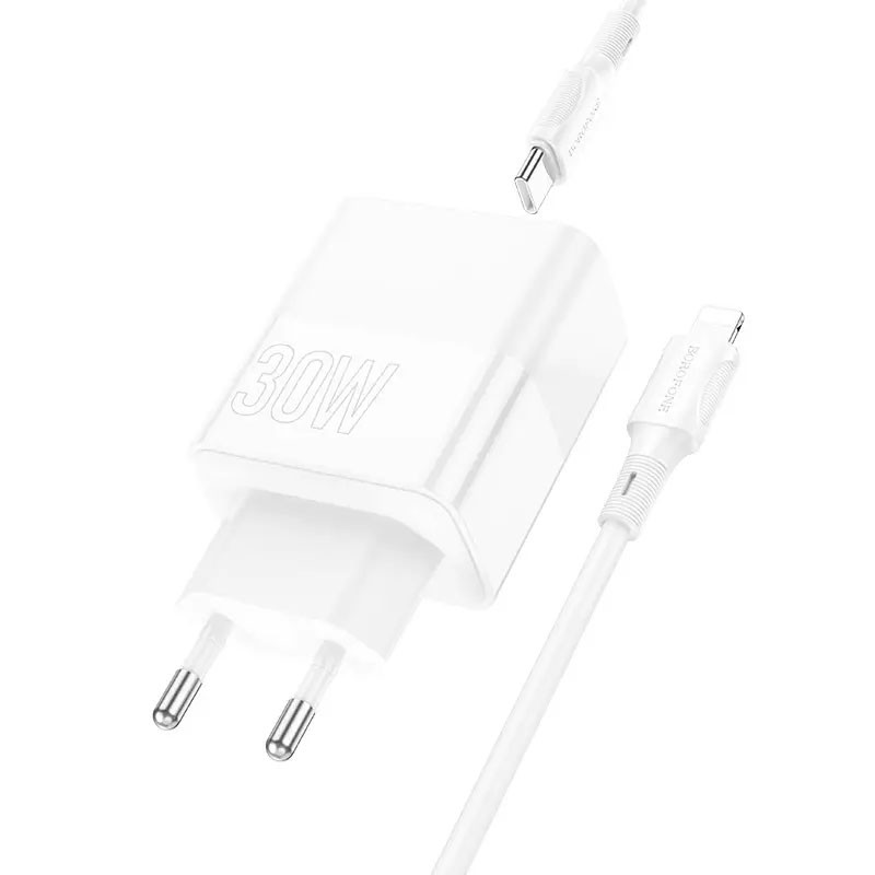 МЗП Borofone BA75A PD30W+QC3.0 + Type-C + Lightning Зображення №2 МЗП Borofone BA75A PD30W+QC3.0 + Type-C + Lightning дивитися фото №2
