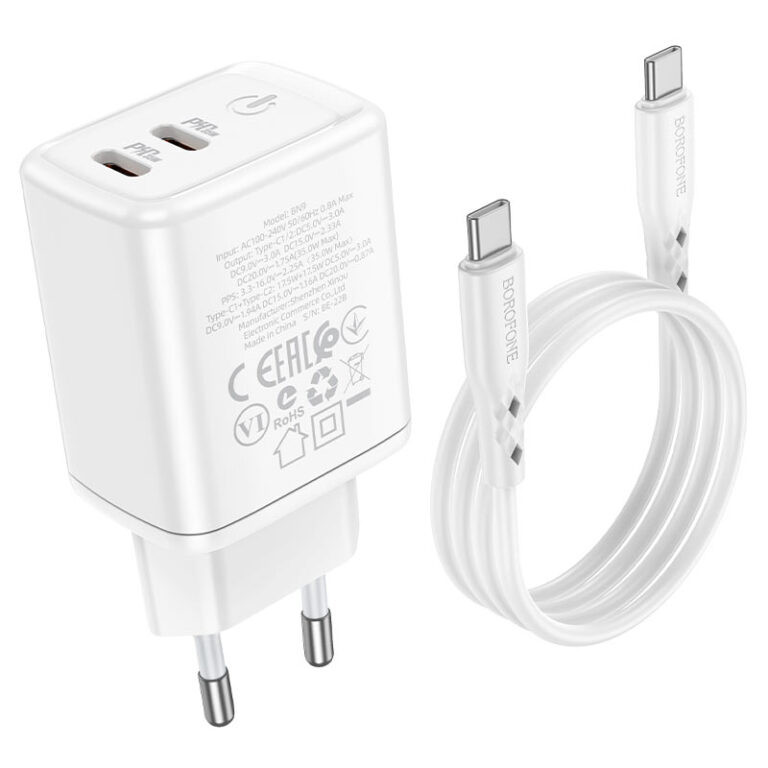 МЗП Borofone BN9 PD35W (2Type-C) + Type-C to Type-C дивитися фото №7