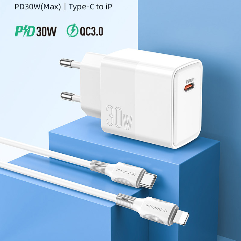 МЗП Borofone BA77A PD30W+QC3.0 + Type-C + Lightning дивитися фото №3